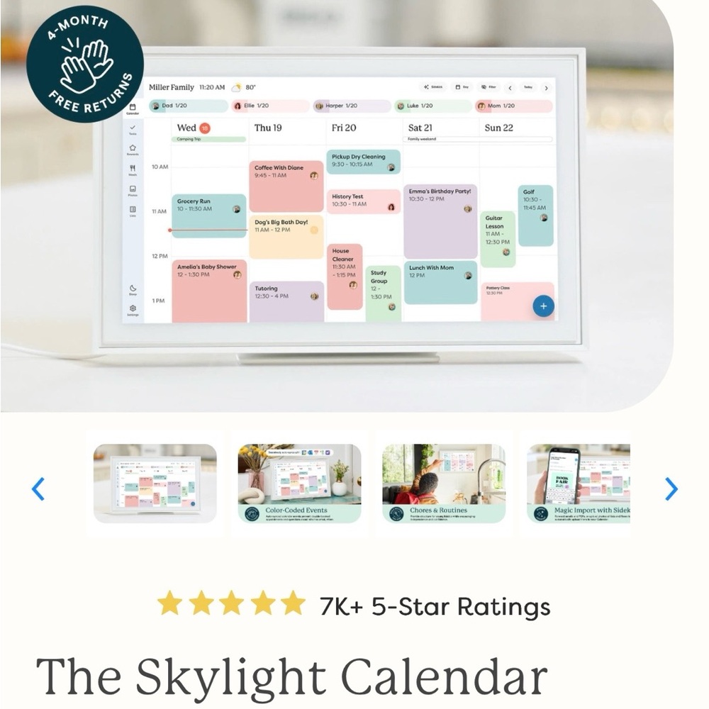 Skylight Digital 15” Calendar - Picture 3 of 5